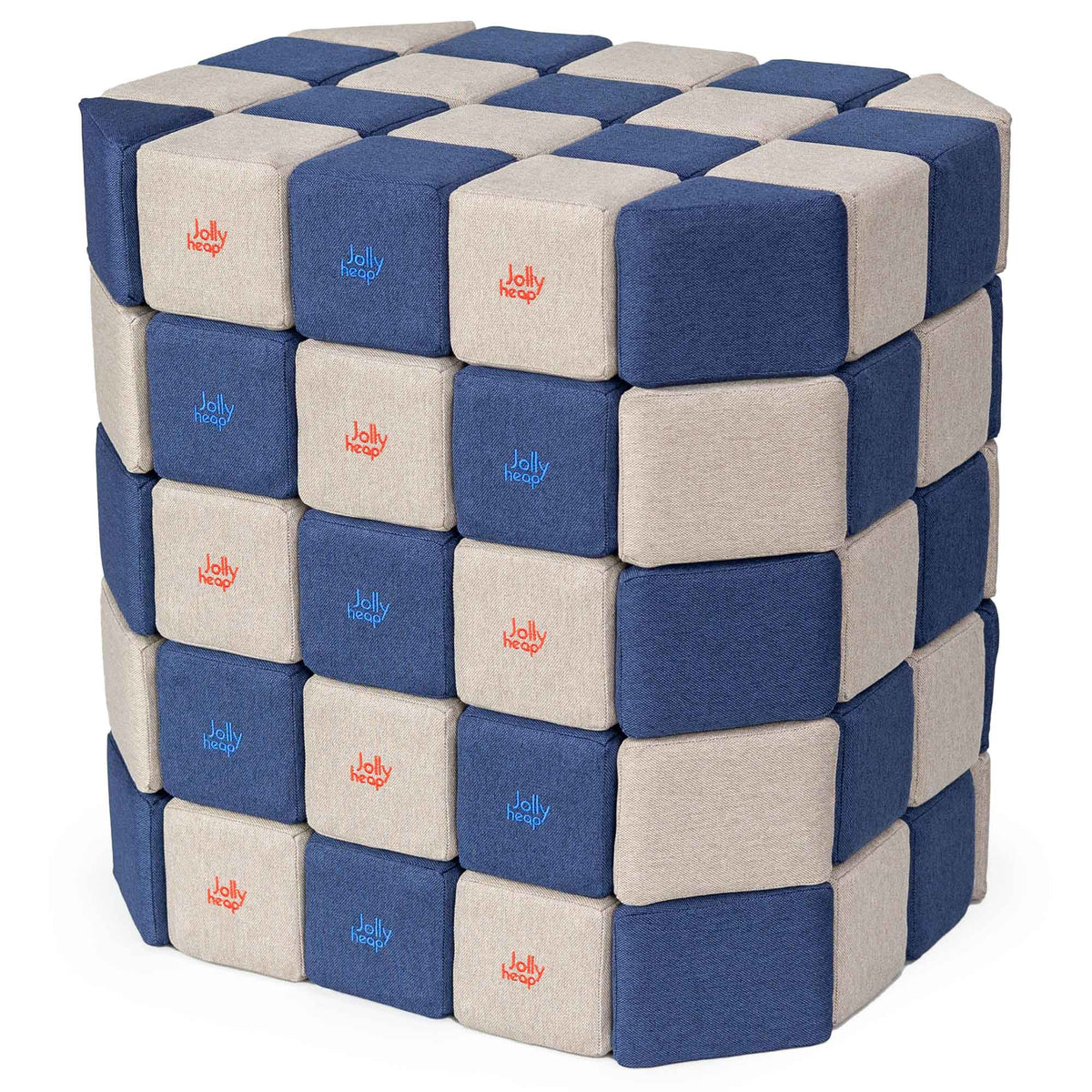 JollyHeap Soft Magnetic Building Blocks - Basic Set (100 Blocks)