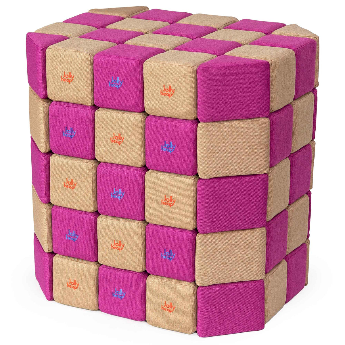 JollyHeap Soft Magnetic Building Blocks - Basic Set (100 Blocks)