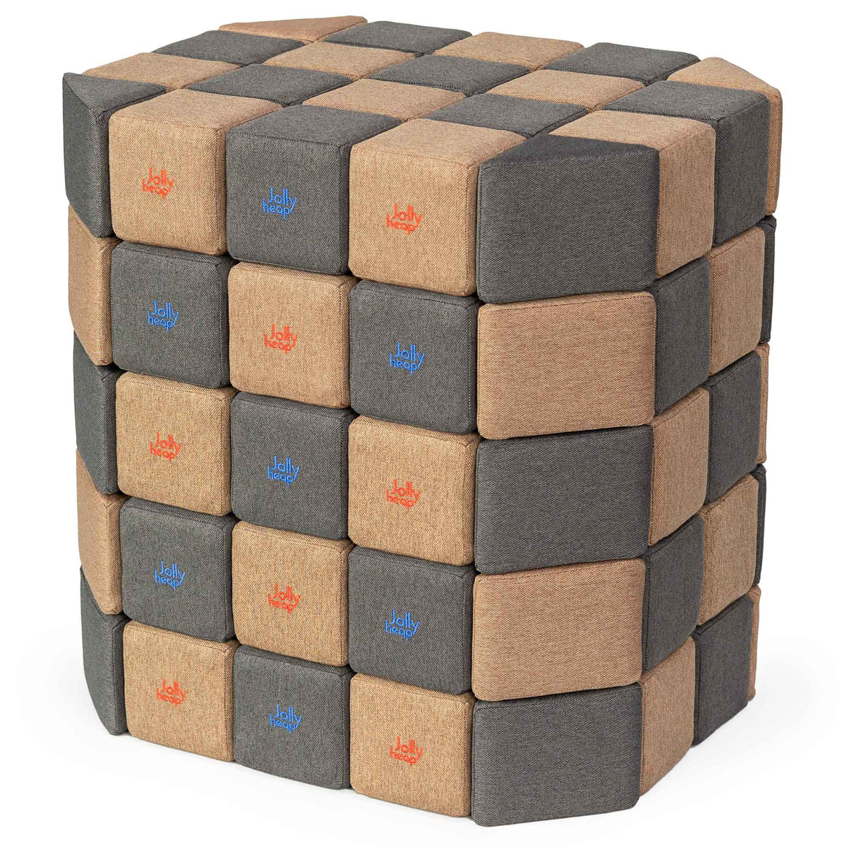 JollyHeap Soft Magnetic Building Blocks - Basic Set (100 Blocks)