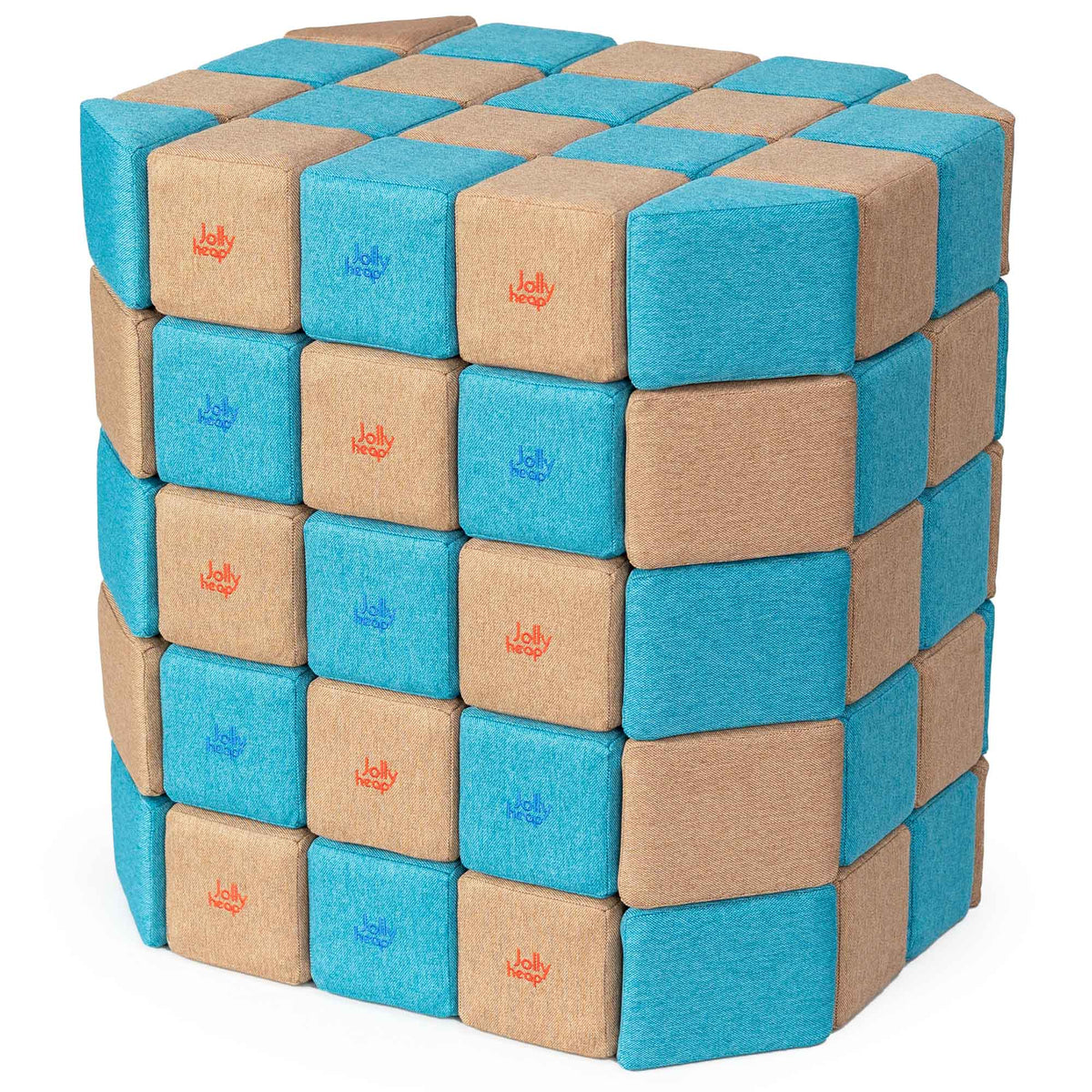 JollyHeap Soft Magnetic Building Blocks - Basic Set (100 Blocks)