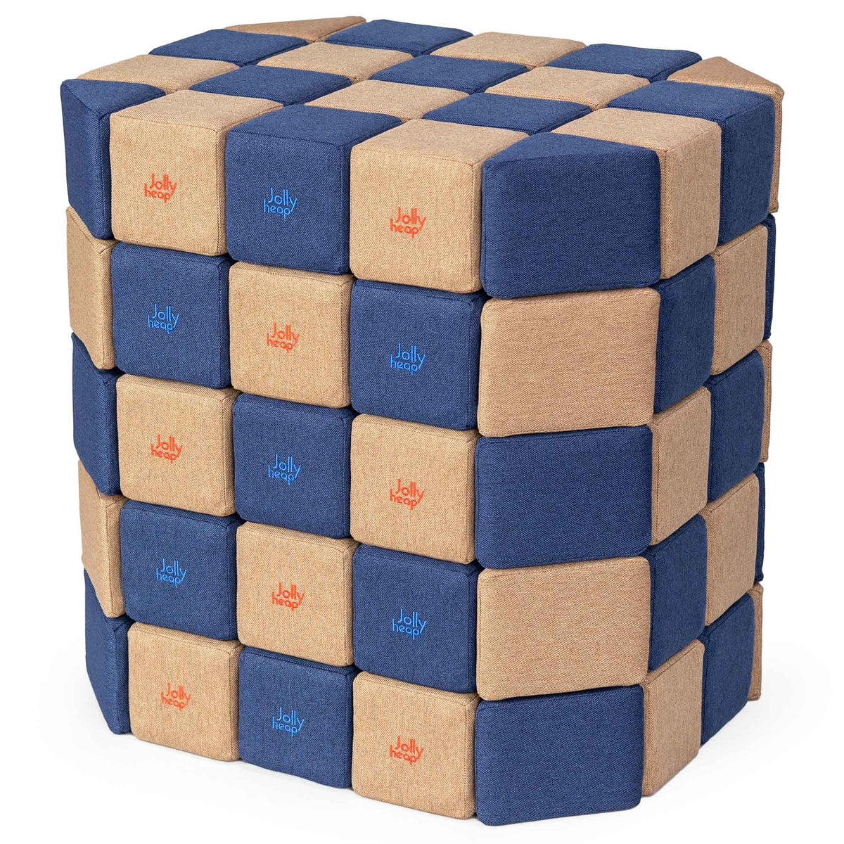JollyHeap Soft Magnetic Building Blocks - Basic Set (100 Blocks)