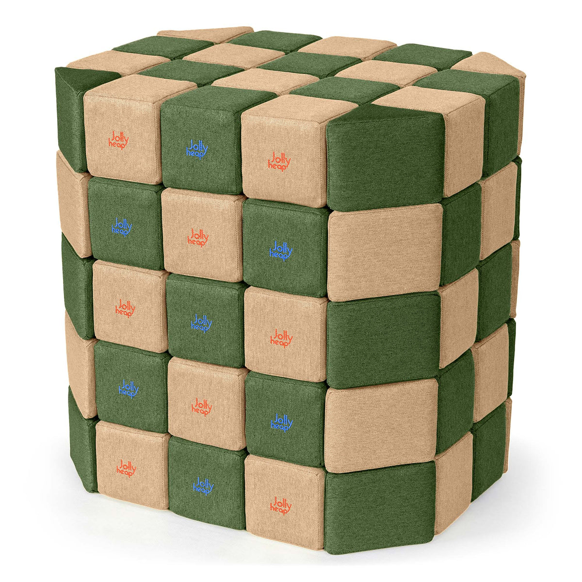 JollyHeap Soft Magnetic Building Blocks - Basic Set (100 Blocks)