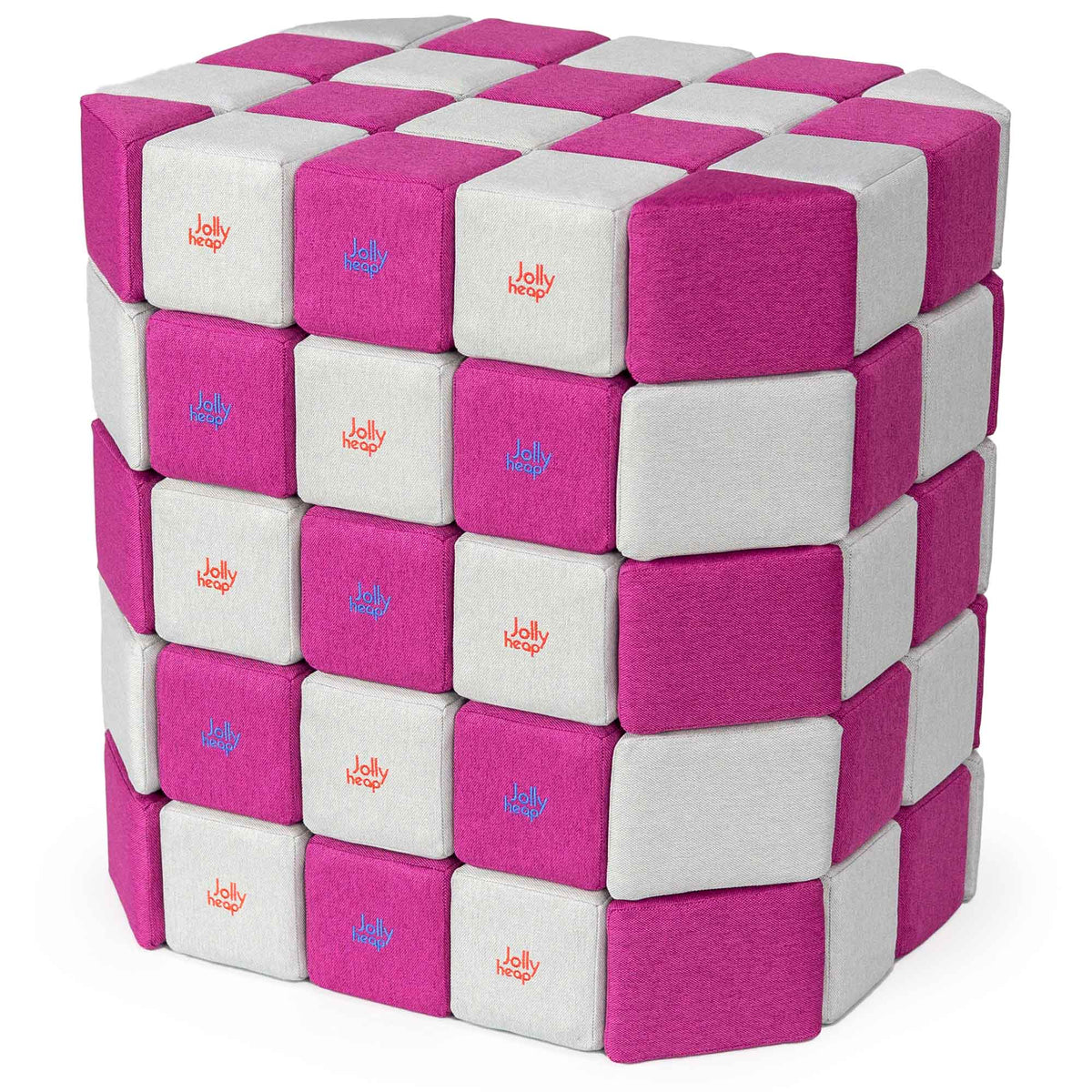 JollyHeap Soft Magnetic Building Blocks - Basic Set (100 Blocks)