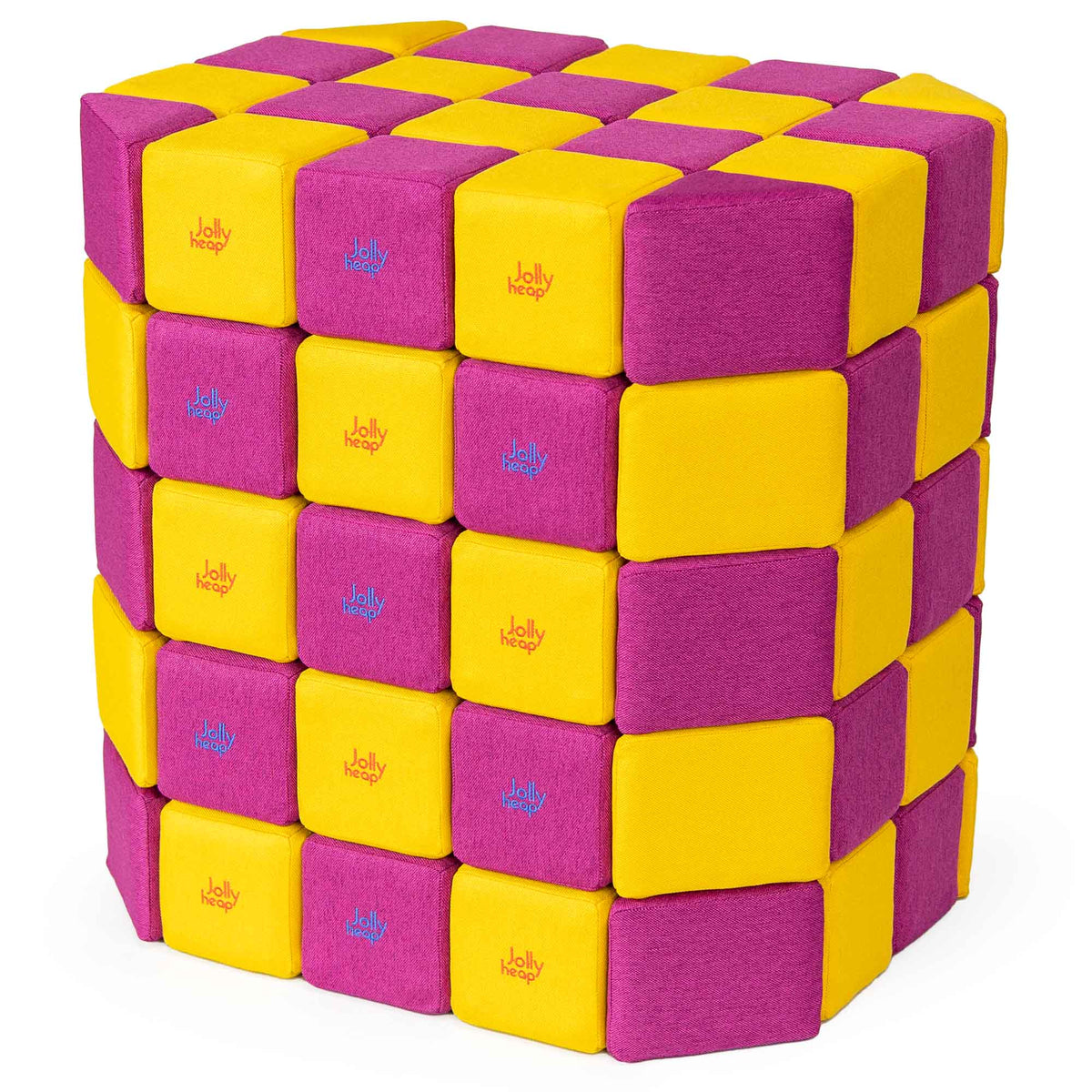 JollyHeap Soft Magnetic Building Blocks - Basic Set (100 Blocks)