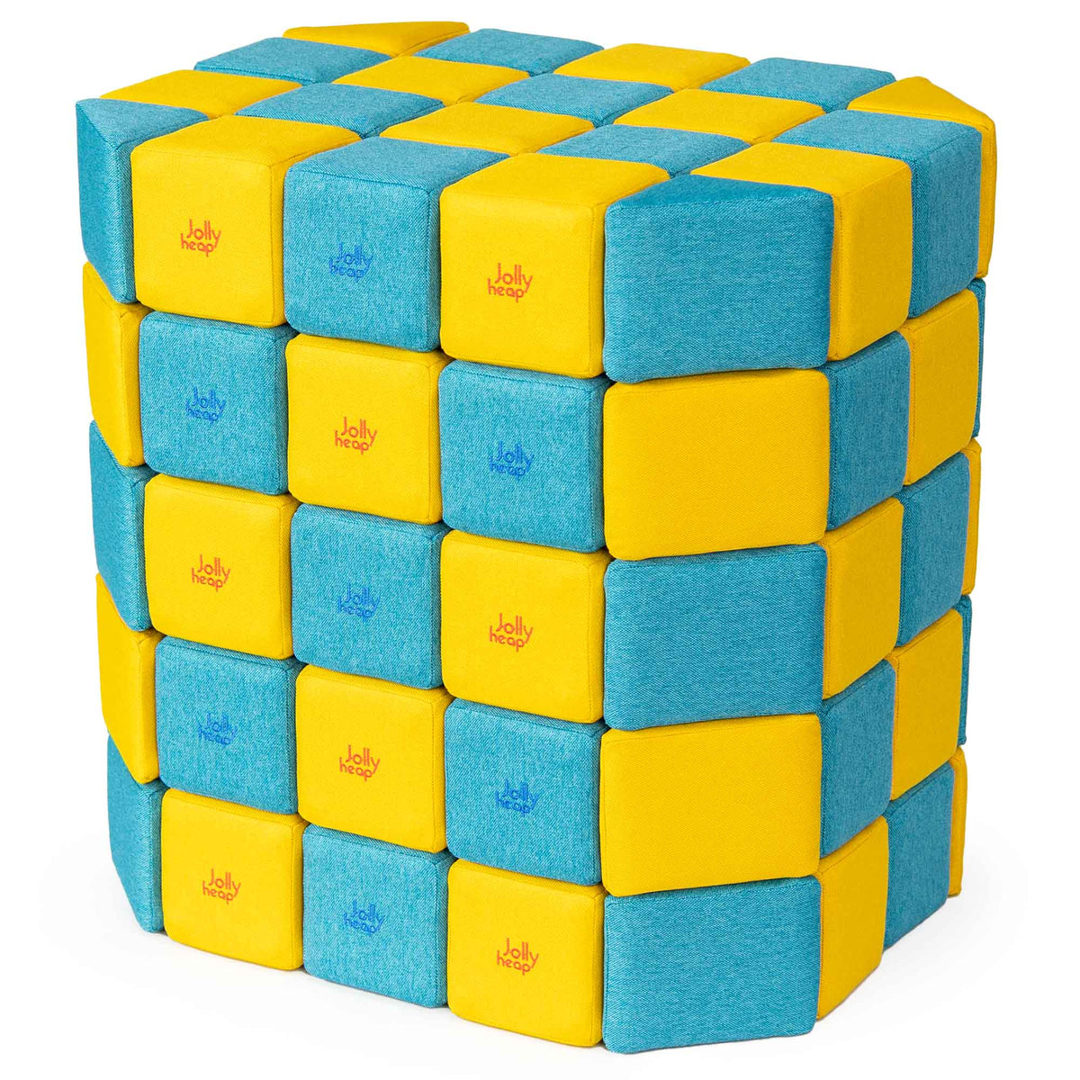 JollyHeap Soft Magnetic Building Blocks - Basic Set (100 Blocks)
