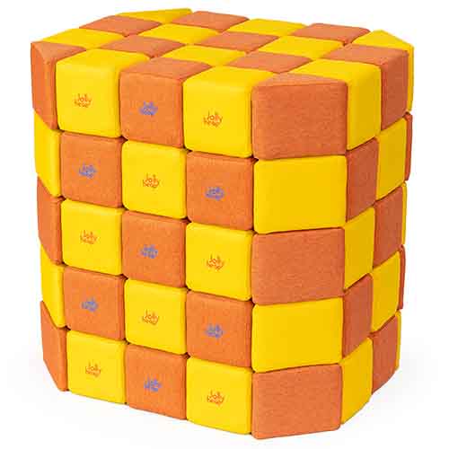 JollyHeap Soft Magnetic Building Blocks - Basic Set (100 Blocks)