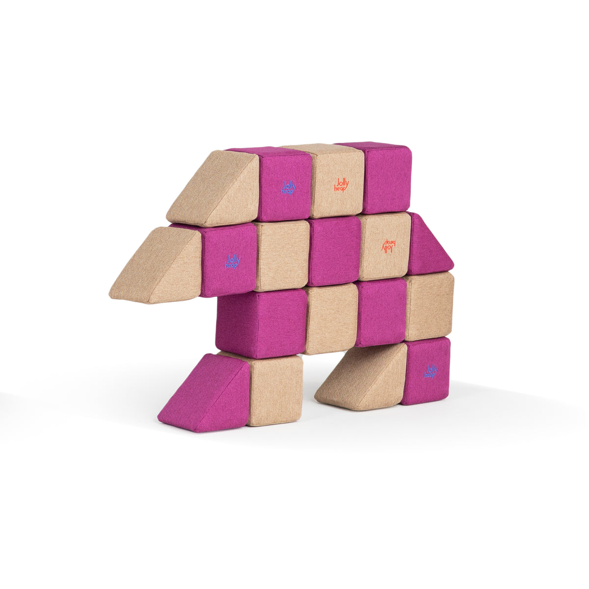 JollyHeap Soft Magnetic Building Blocks - Basic Set (100 Blocks)