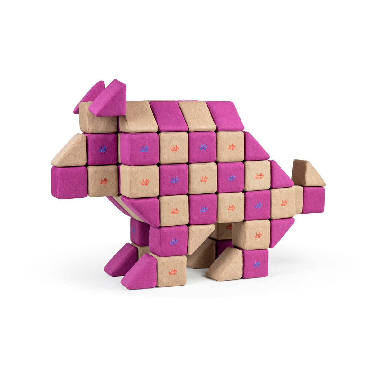 JollyHeap Soft Magnetic Building Blocks - Basic Set (100 Blocks)