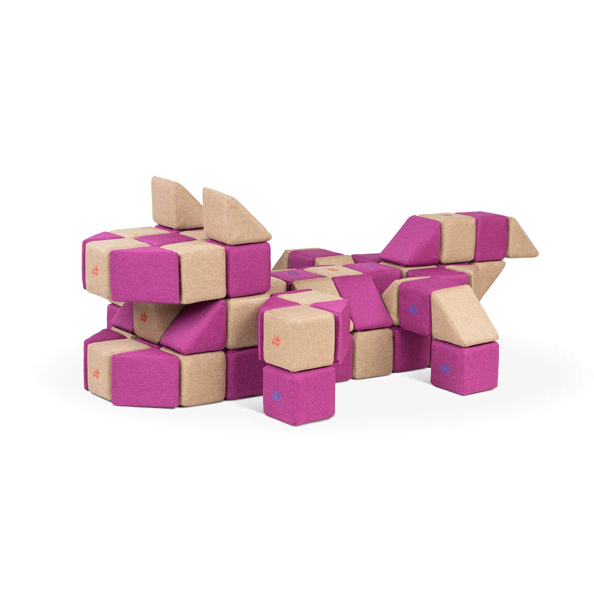 JollyHeap Soft Magnetic Building Blocks - Basic Set (100 Blocks)