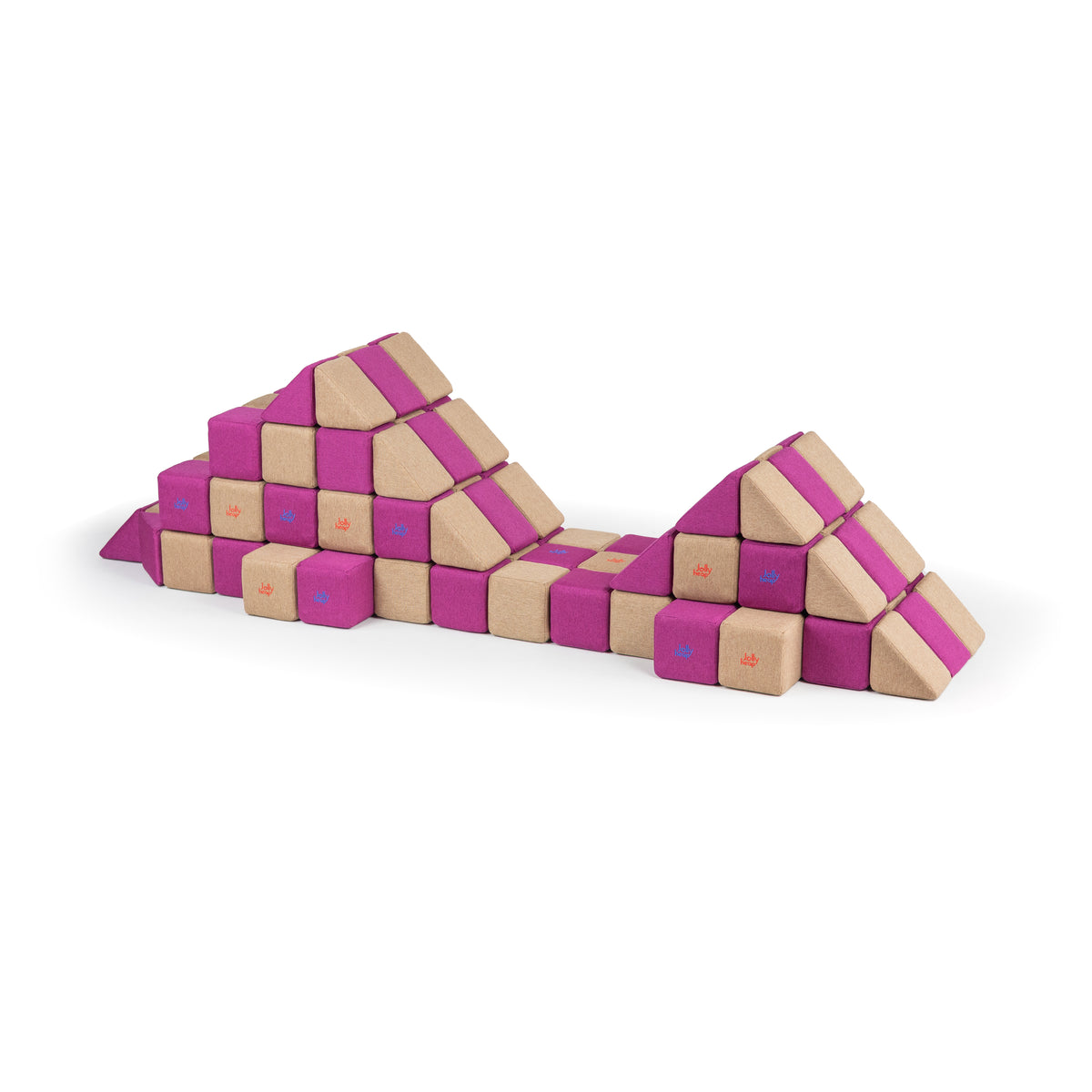 JollyHeap Soft Magnetic Building Blocks - Basic Set (100 Blocks)