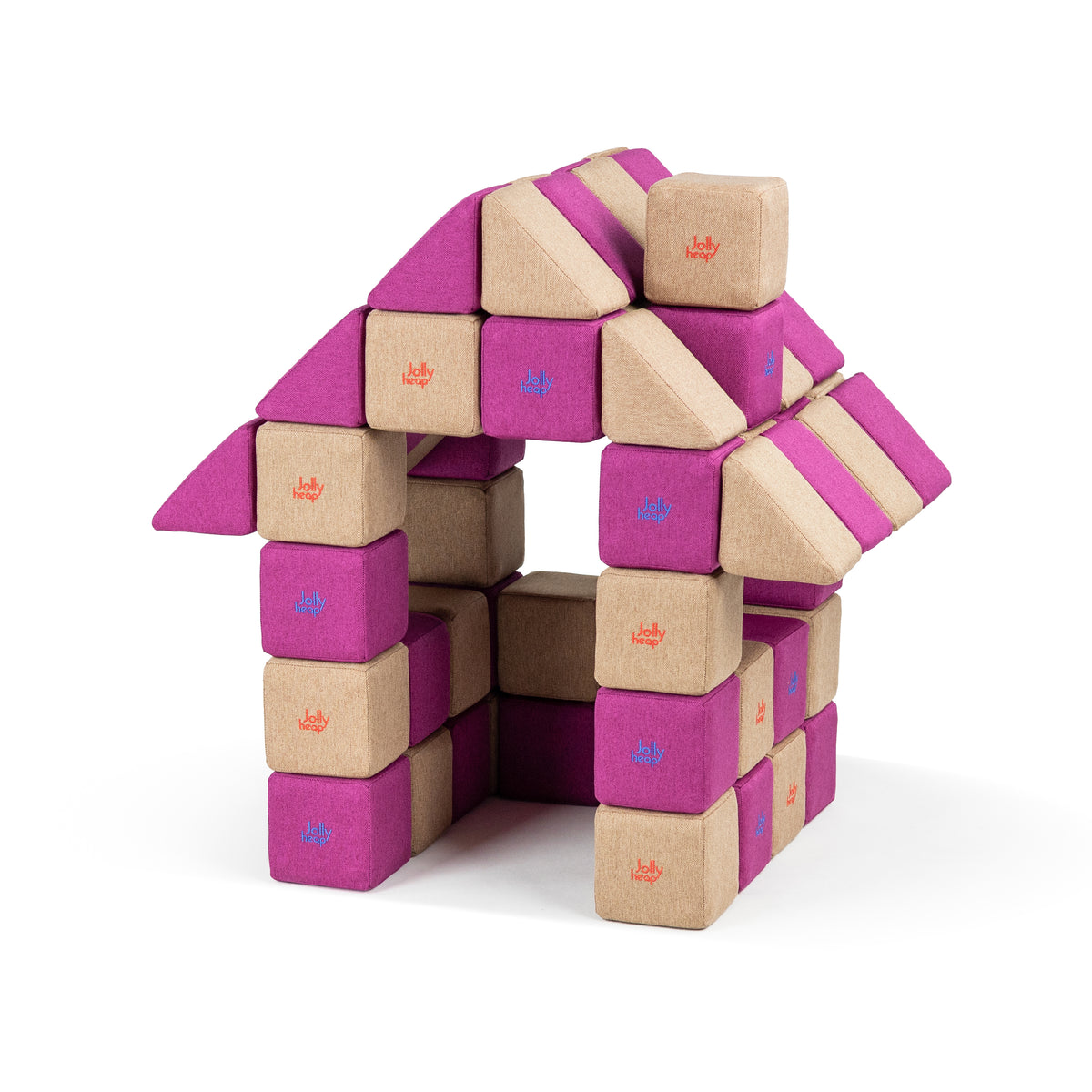 JollyHeap Soft Magnetic Building Blocks - Basic Set (100 Blocks)