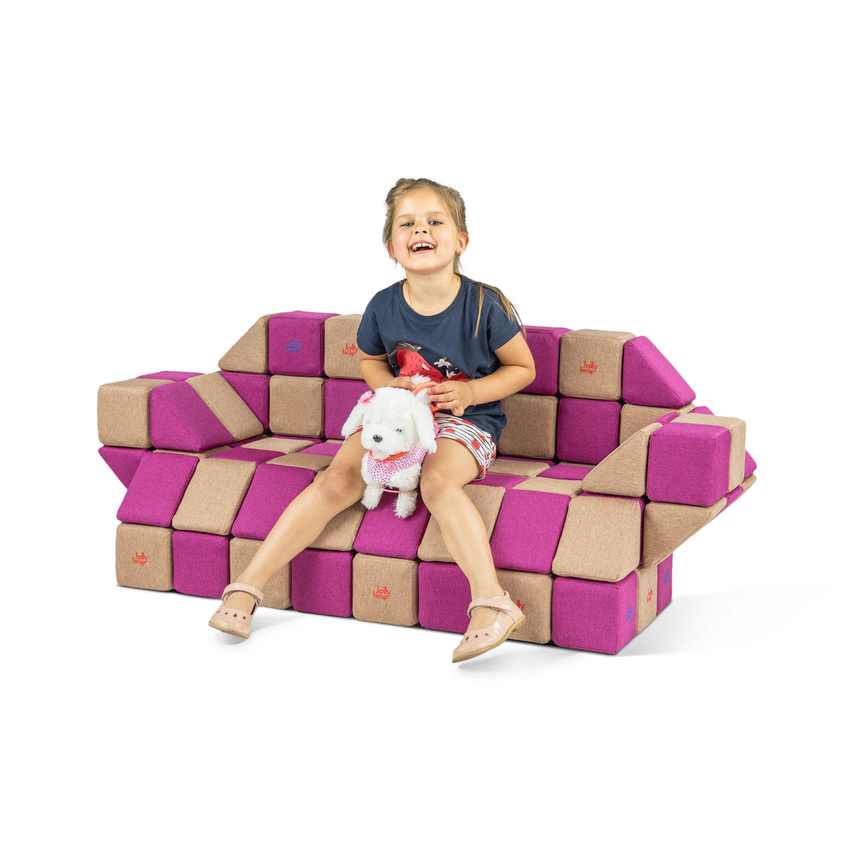 JollyHeap Soft Magnetic Building Blocks - Basic Set (100 Blocks)