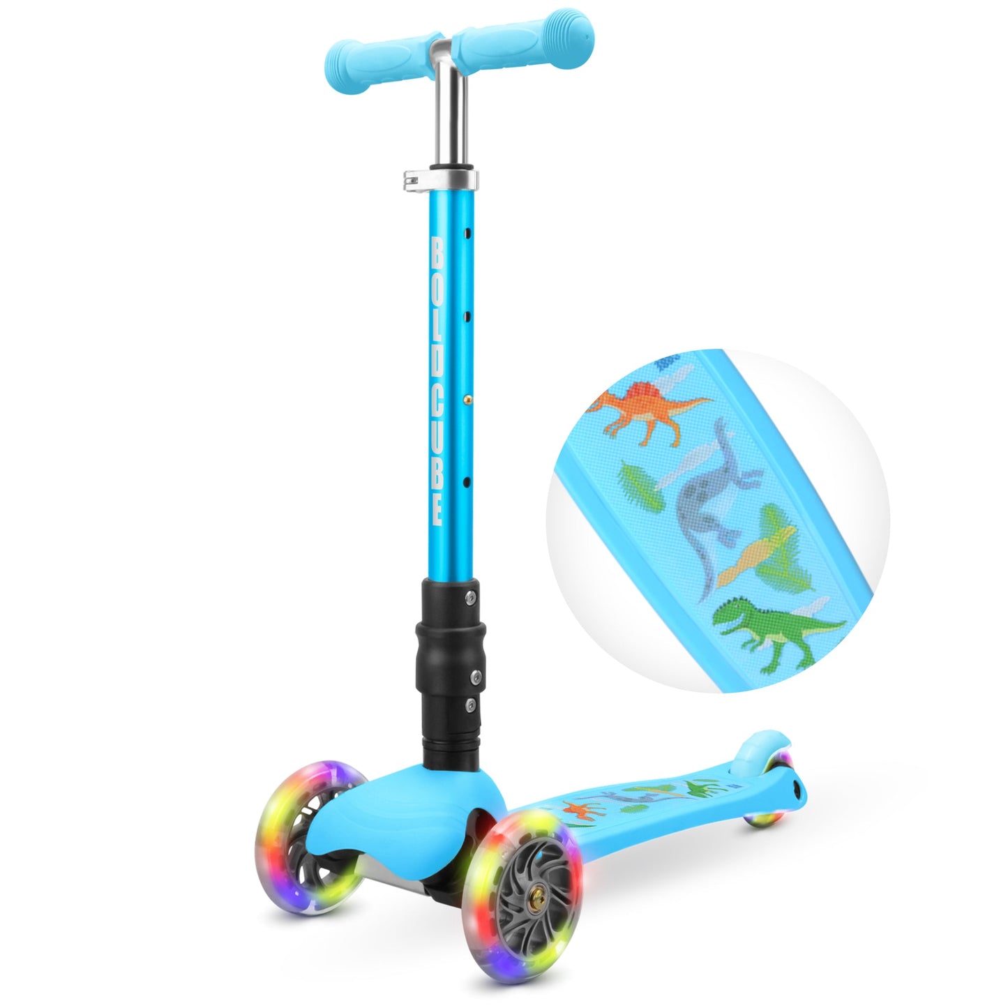 BOLDCUBE Dinosaur - Teeny Fold 3 Wheel Scooter