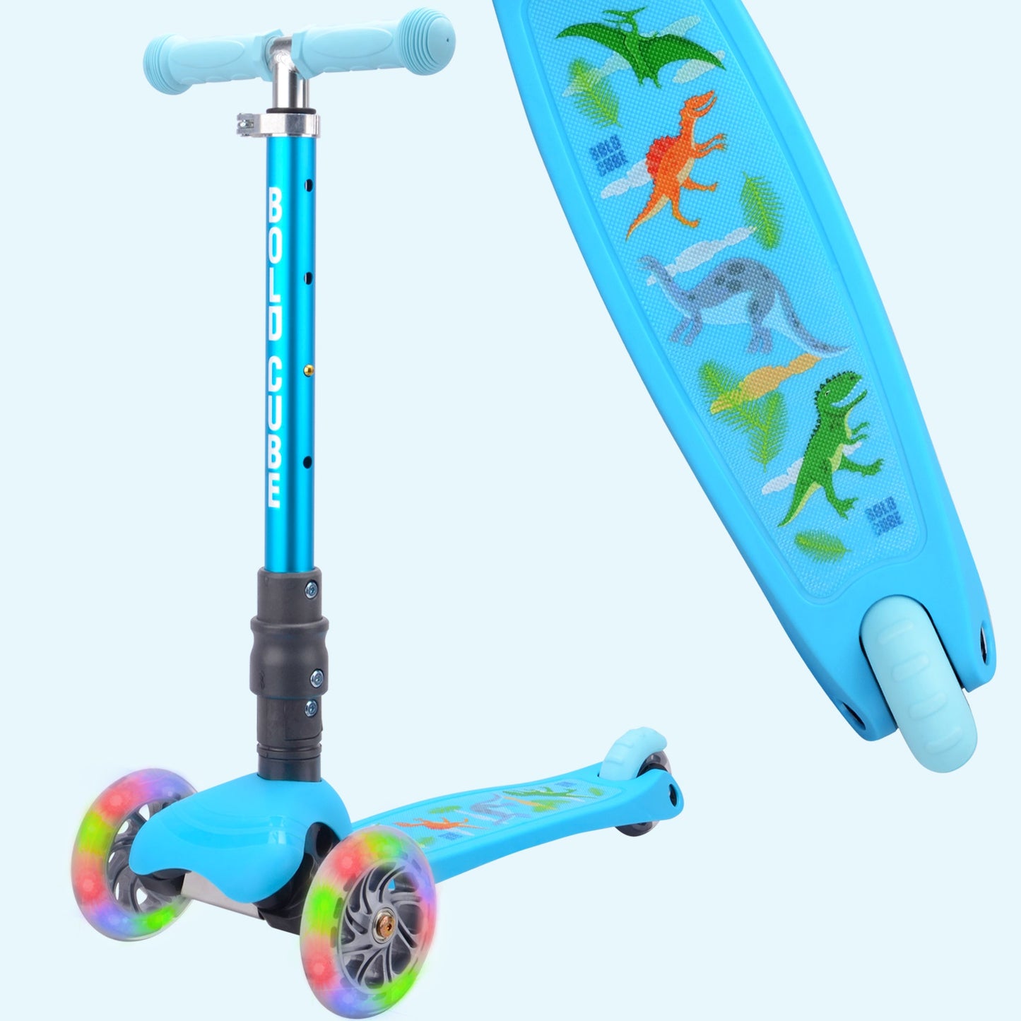 BOLDCUBE Dinosaur - Teeny Fold 3 Wheel Scooter