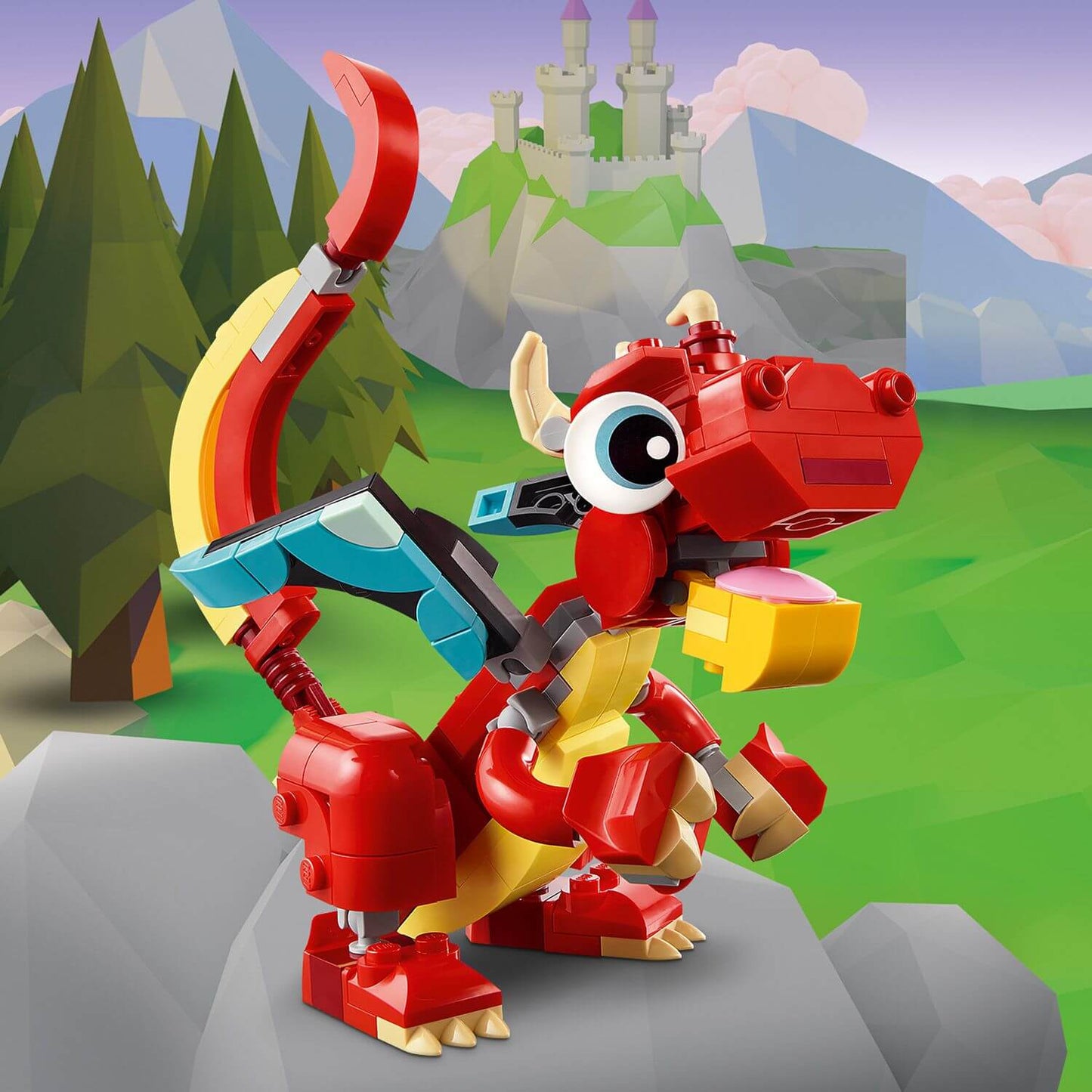 Lego Creator 3 in 1 31145 Red Dragon Buildable Playset for Ages 6 & Up