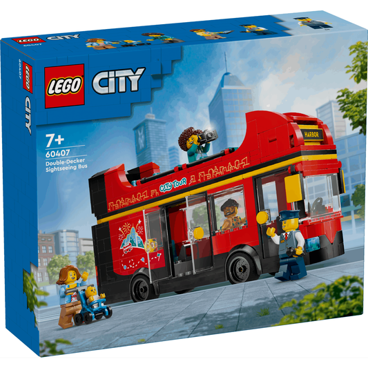 Lego City 60407 Red Double-Decker Sightseeing Bus Playset for Ages 7+
