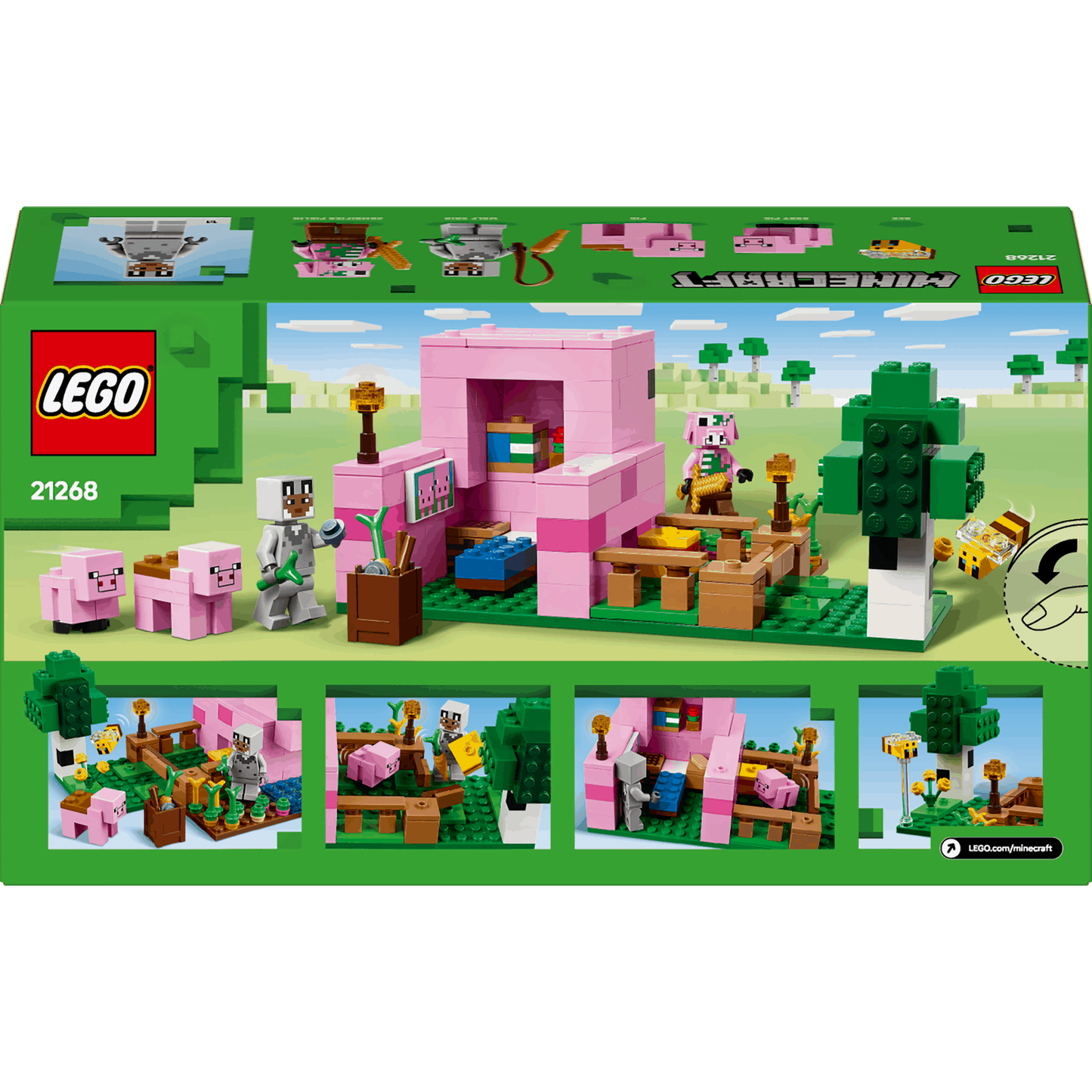 Lego Minecraft 21268 The Baby Pig House Toy Playset for Ages 7 and Up
