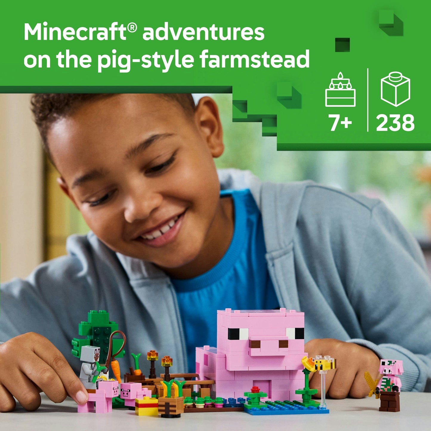 Lego Minecraft 21268 The Baby Pig House Toy Playset for Ages 7 and Up