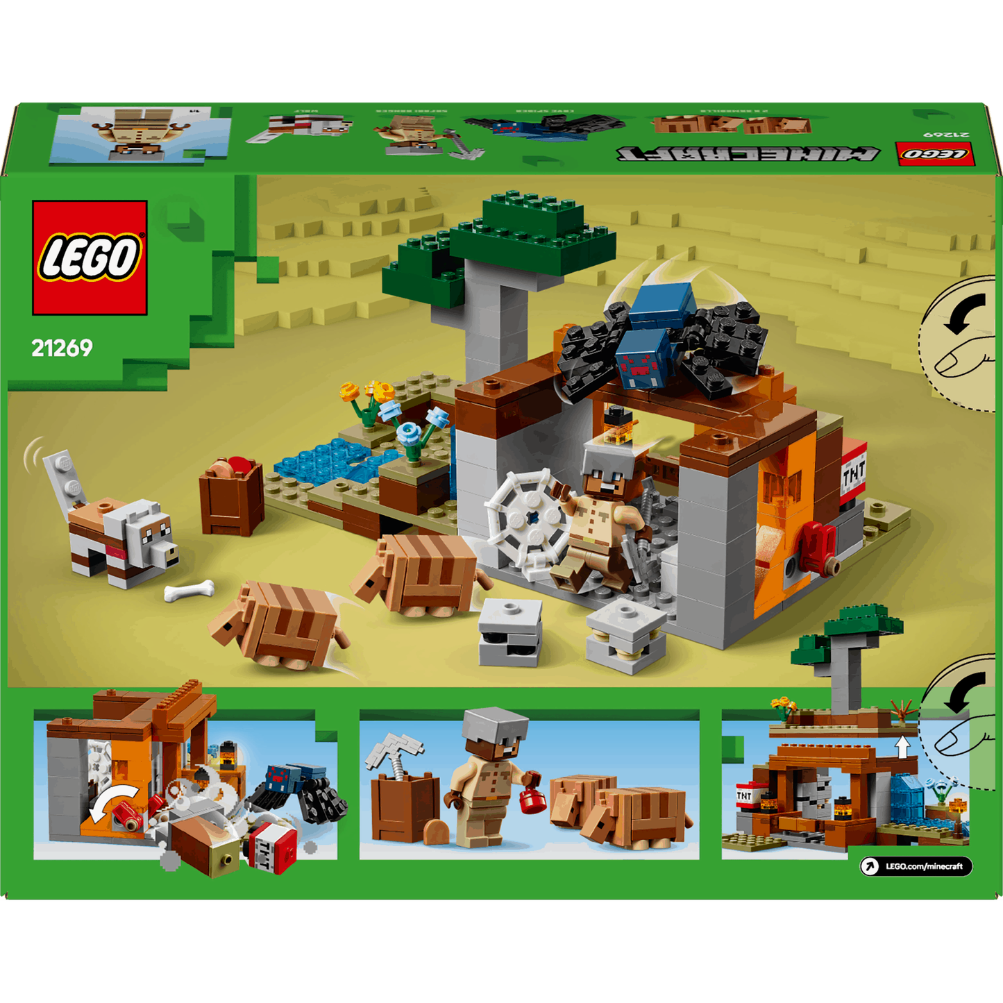 Lego Minecraft 21269 The Armadillo Mine Expedition Playset for Ages 8+