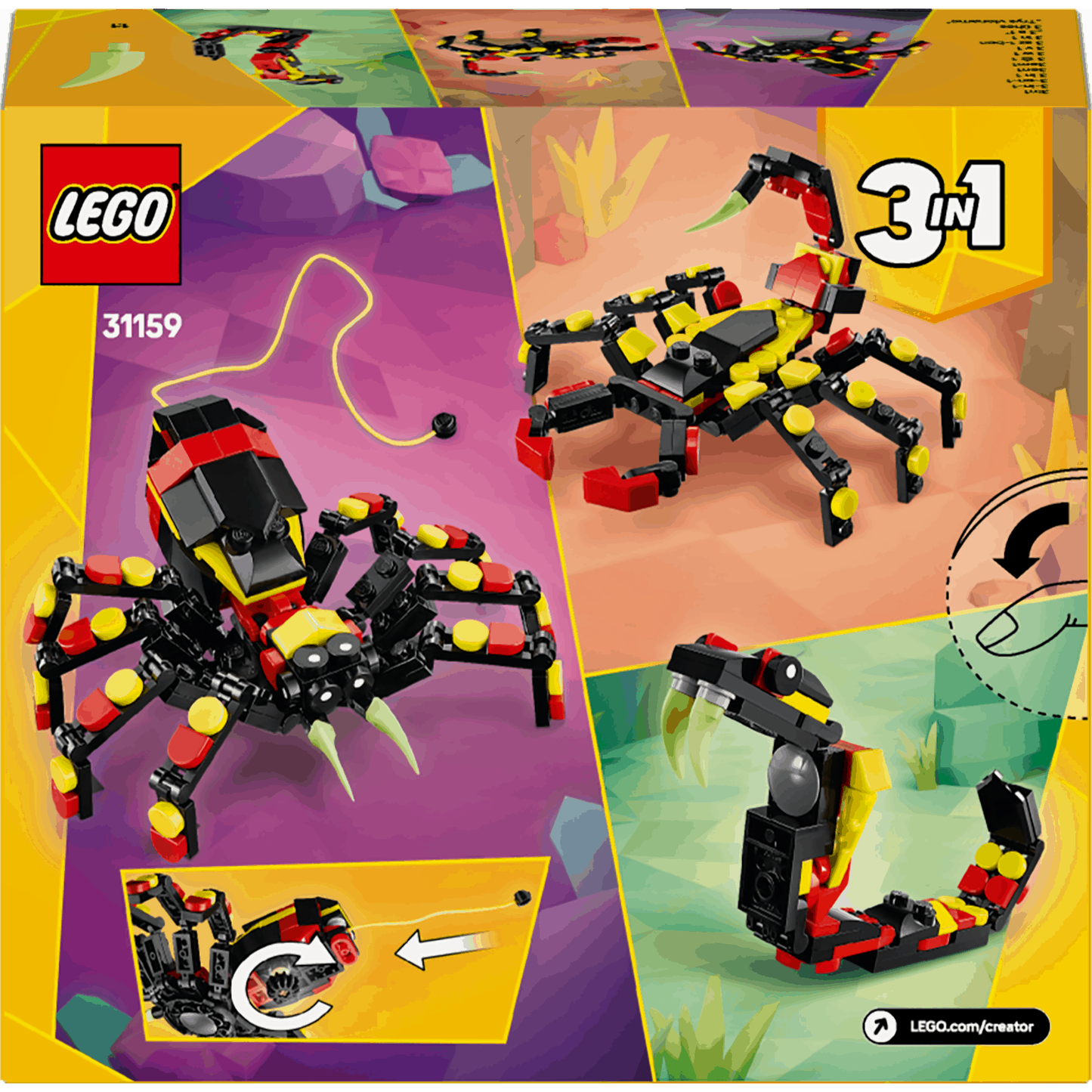 Lego Creator 3 in 1 31159 Wild Animals: Surprising Spider for Ages 7+