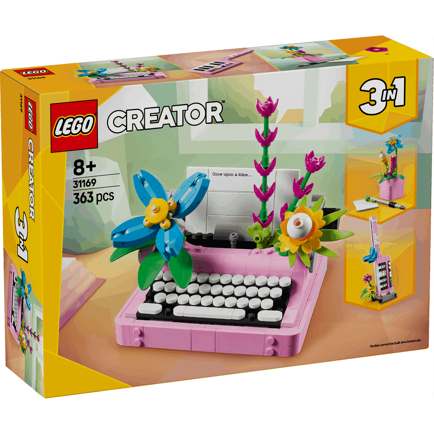 Lego Creator 3 in 1 31169 Typewriter with Flowers for Ages 8 and Up