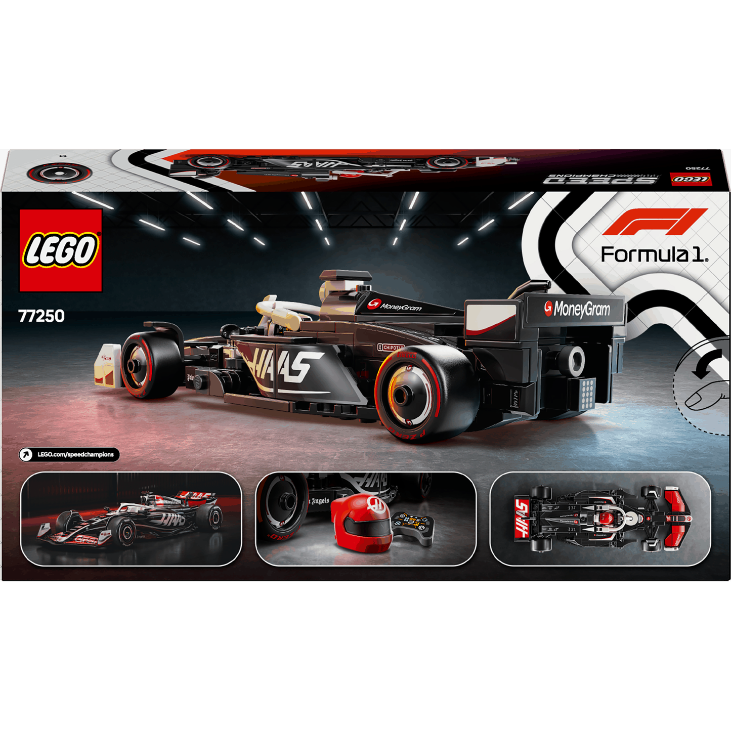 Lego Speed Champions 77250 MoneyGram Haas F1 Team VF-24 Race Car 10+