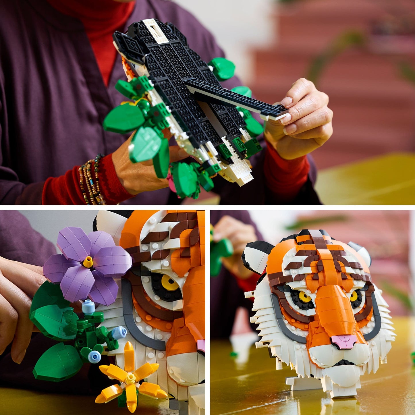 Lego Art 31217 The Fauna Collection - Tiger 3D Wall Art for Ages 18+