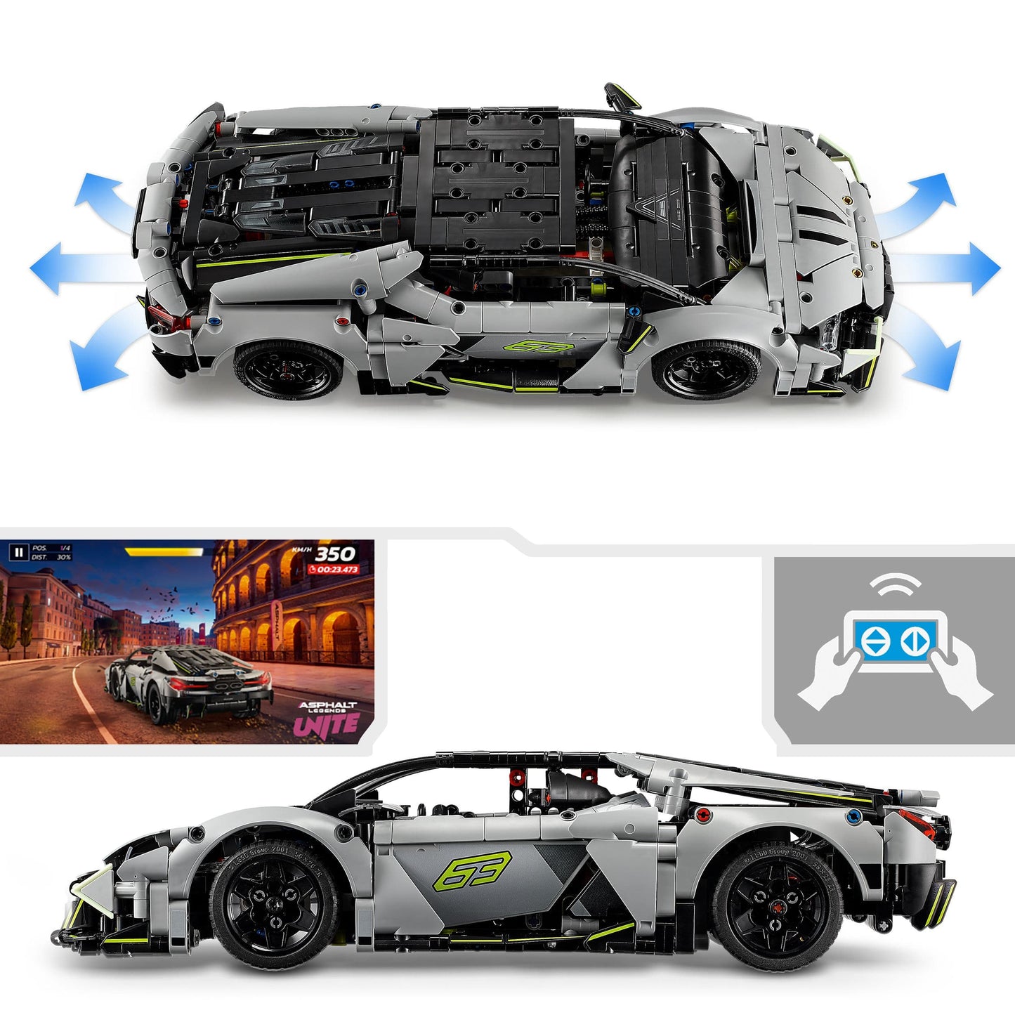 Lego Technic 42214 Lamborghini Revuelto Super Sports Car for Ages 10+