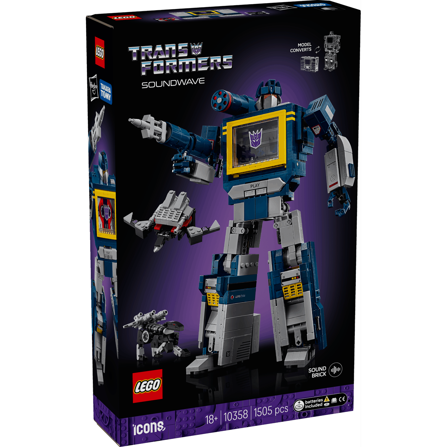 Lego Icons 10358 Transformers: Soundwave for Collectors Aged 18 and Up