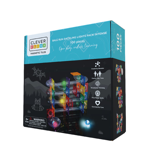 CleverClixx - Ball Run Dazzling Lights Pack Intense 100 Pieces