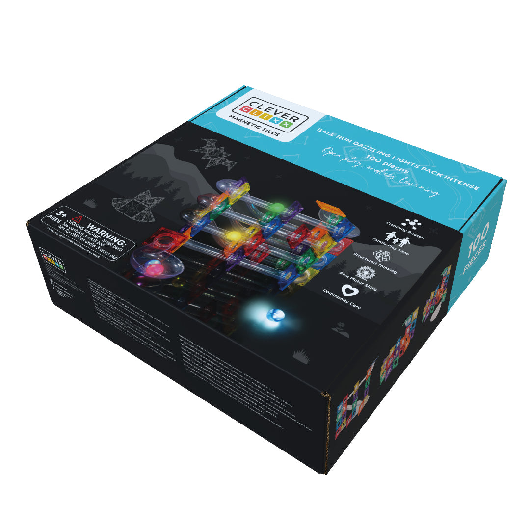 CleverClixx - Ball Run Dazzling Lights Pack Intense 100 Pieces