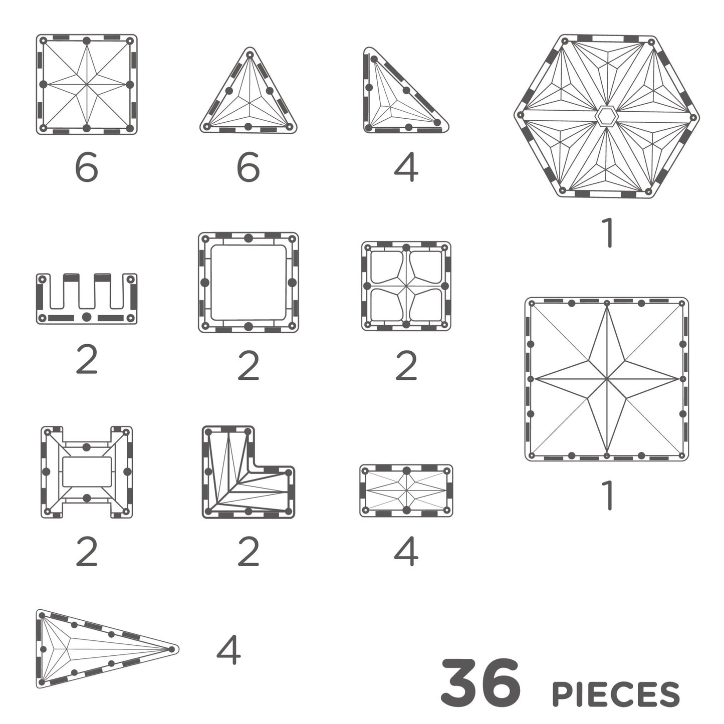 CleverClixx - Petite Pastel Pack 36 Pieces