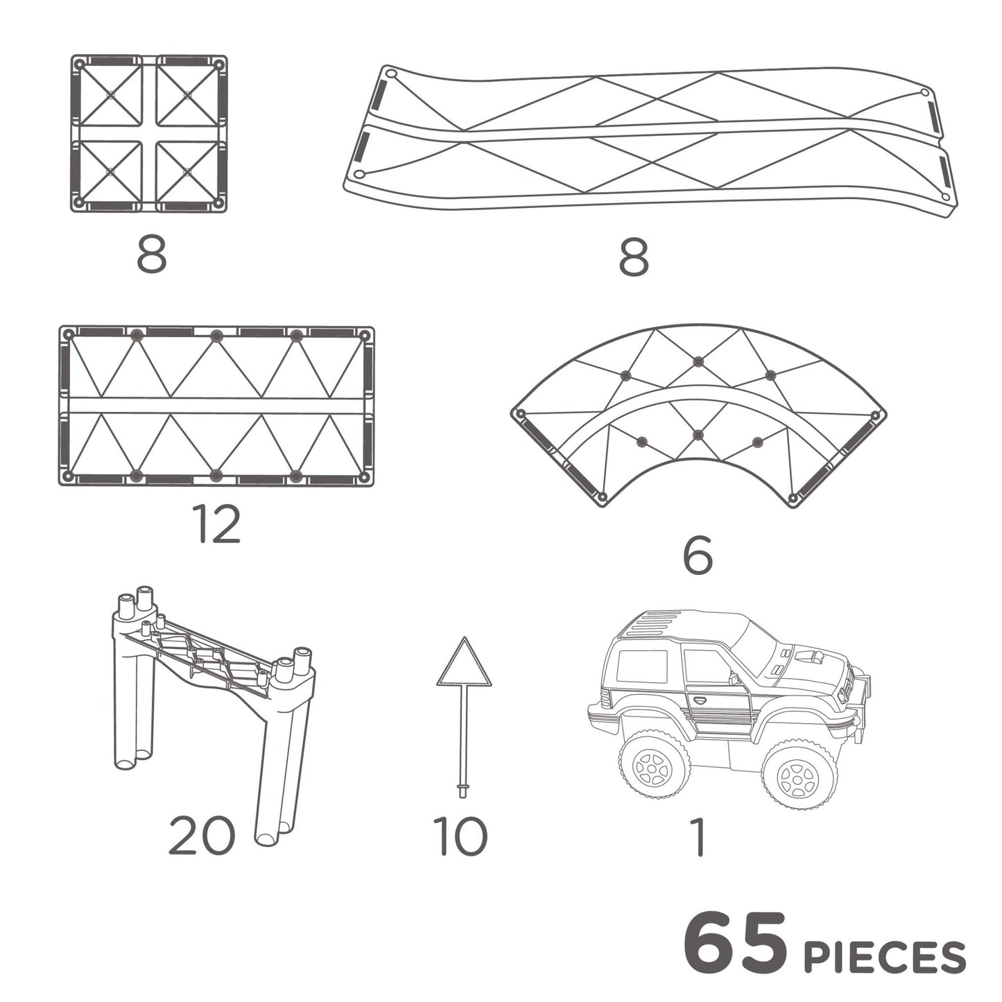 CleverClixx - Race Track Intense 65 Pieces