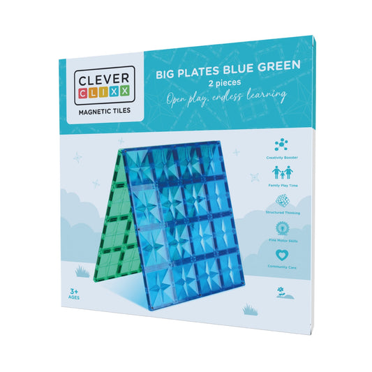 CleverClixx - Big Plates Blue Green 2 Pieces