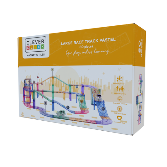 Cleverclixx Large Race Track Pastel | 80 pieces