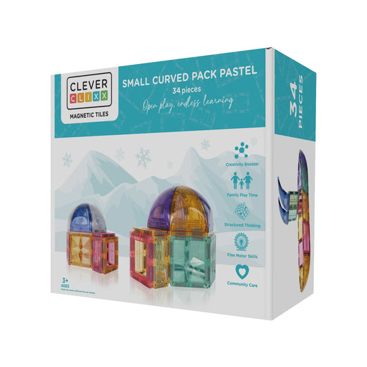 Cleverclixx Small Curved Pack Pastel | 34 pieces
