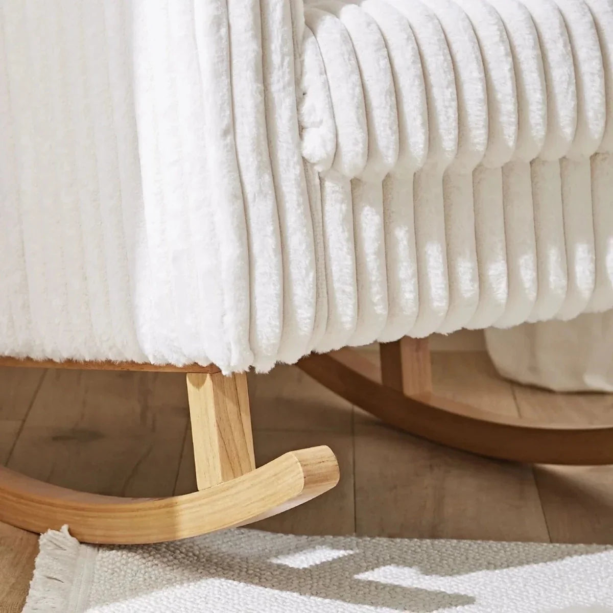 CuddleCo Etta Nursing Chair - Faux Fur Cream
