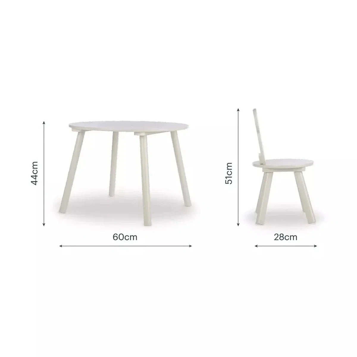 CuddleCo Play House Bear Table & 2 Chairs - Pebble