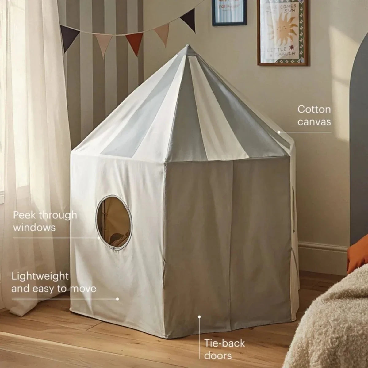 CuddleCo Pavilion Play Tent - Sea Salt