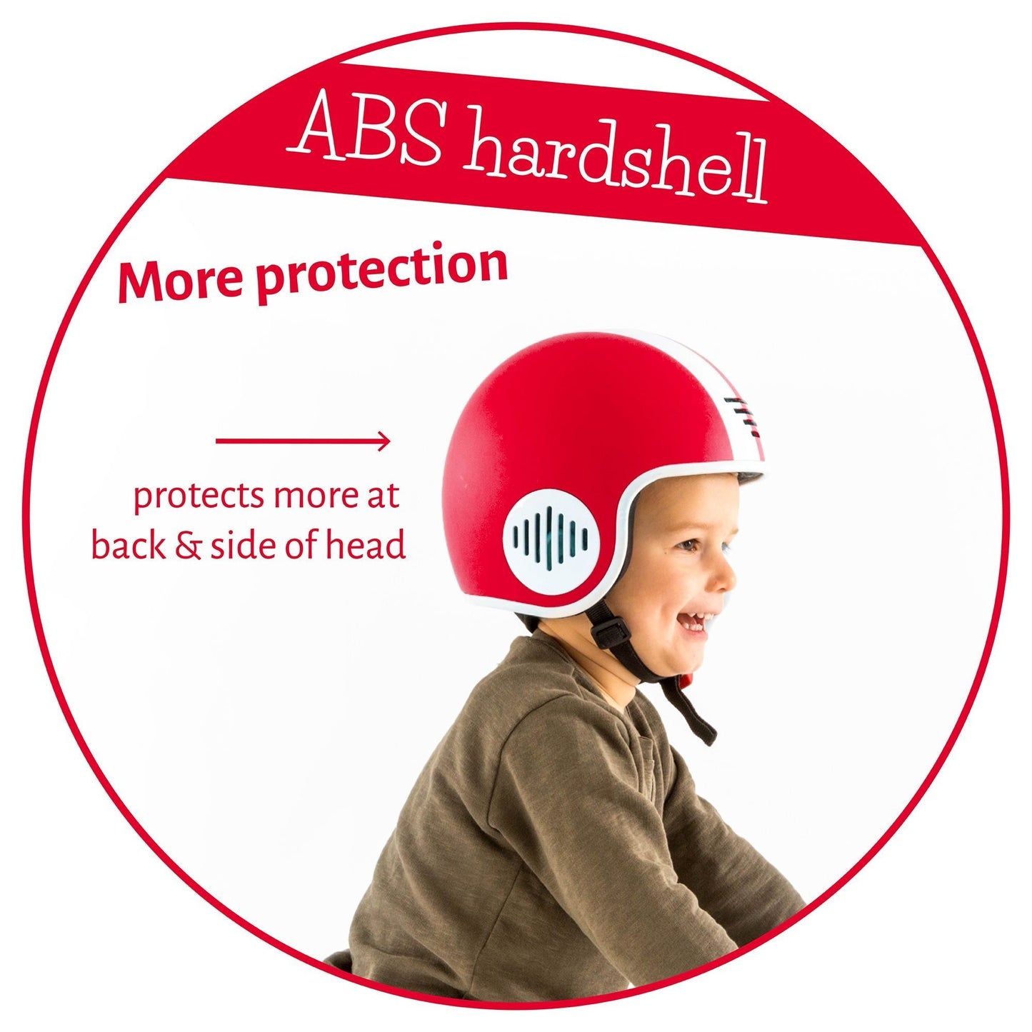 Chillafish Kids Helmet Bobbi XS Red with ABS hardshell for more protection