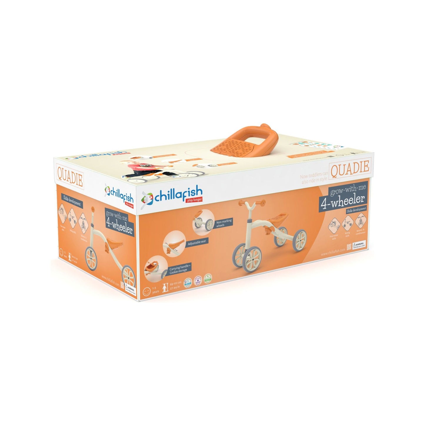 Chillafish Quadie Ride-On Peach box