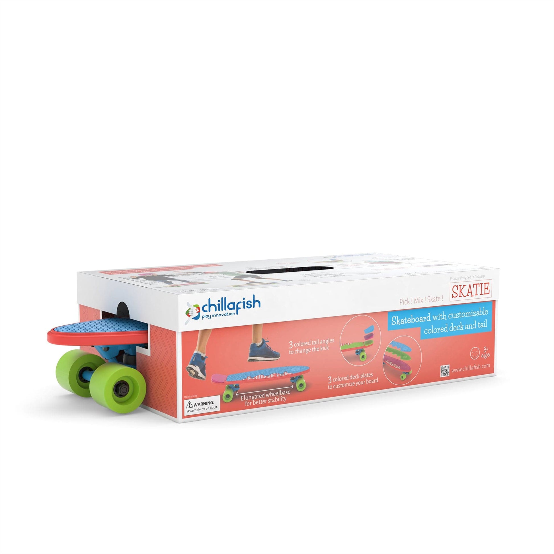 Chillafish Skatie Skateboard Red Mix Age 3+ - The Online Toy Shop9