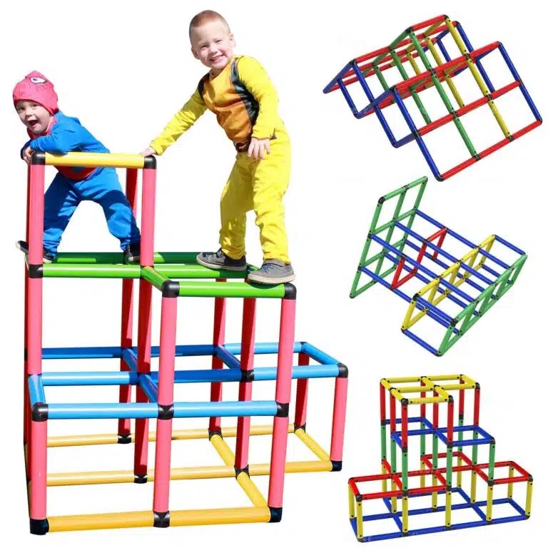 Funphix Climbing Gyms Climbing Frame Kit. 298-Piece Indoor Outdoor Climbing Toys - Modular Kids Climbing Frame for STEM Learning