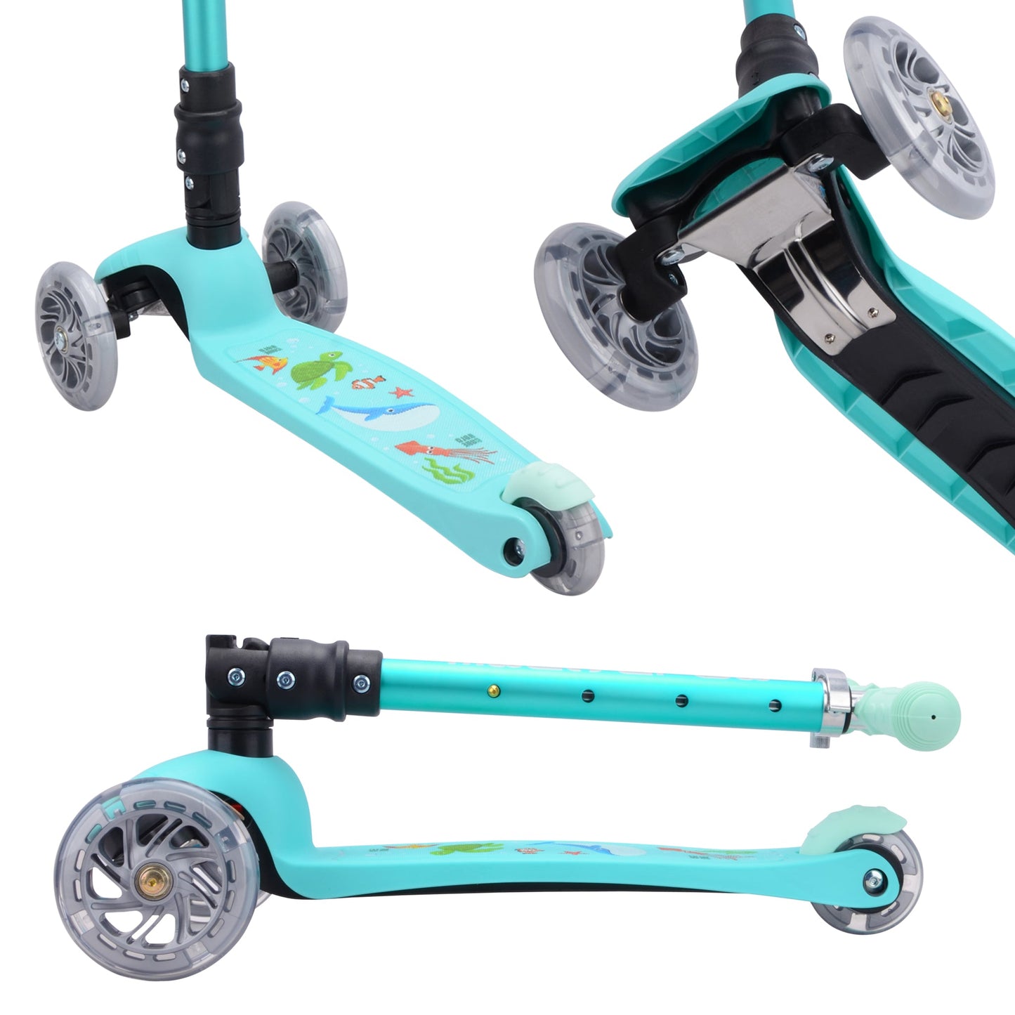 BOLDCUBE Ocean - Teeny Fold 3 Wheel Scooter