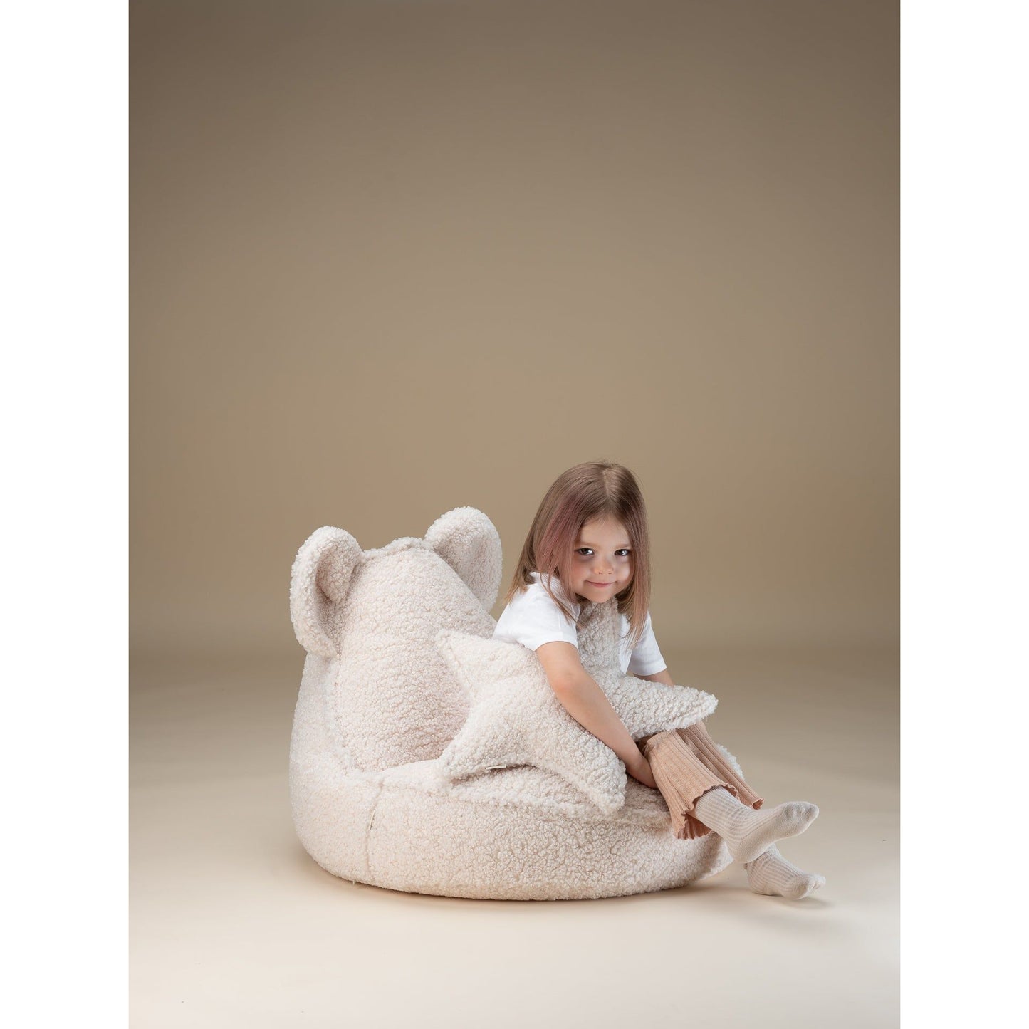 Wigiwama Bear Beanbag - Teddy Boucle