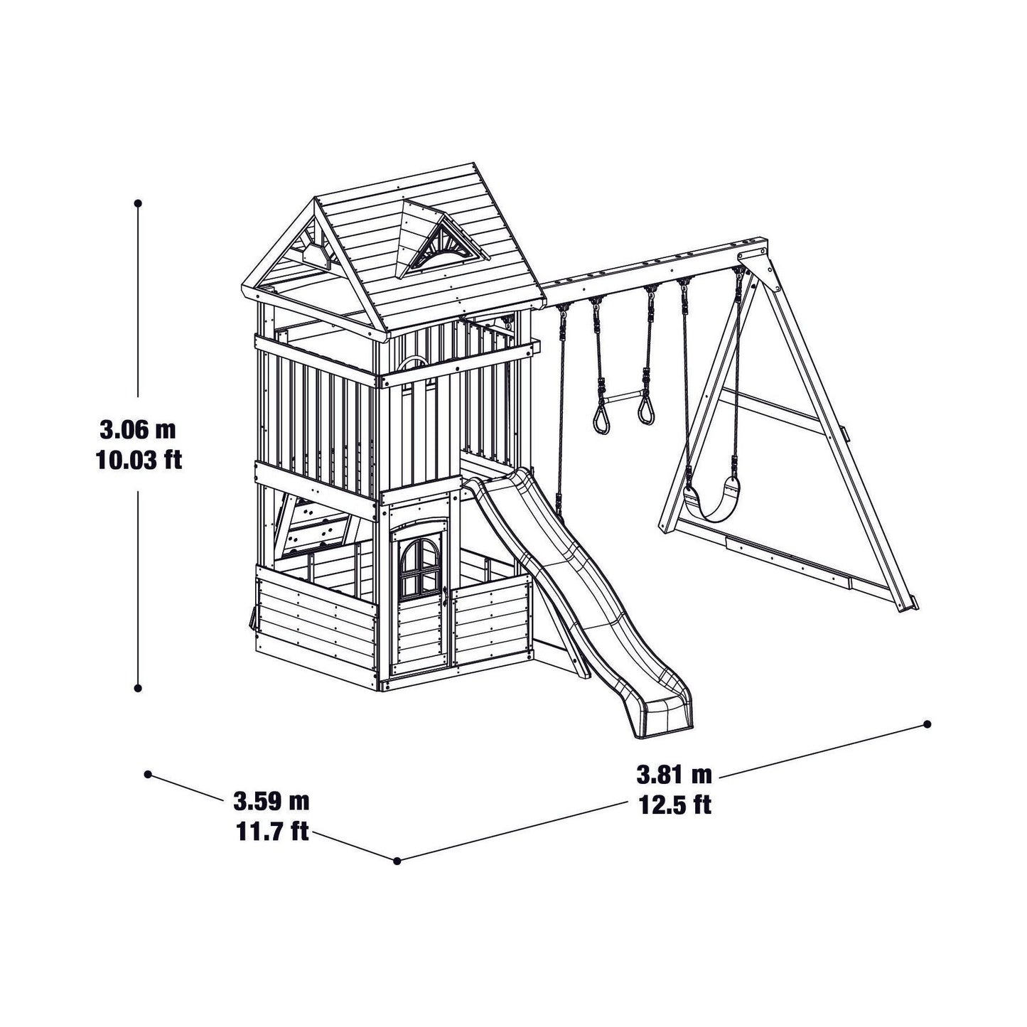 Gorilla Play Driftwood Cove Climbing Frame Playset