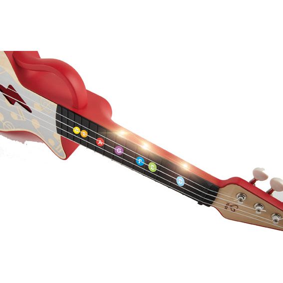 Hape Learn with Lights Ukulele - Red Age 3+