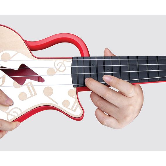 Hape Learn with Lights Ukulele - Red Age 3+