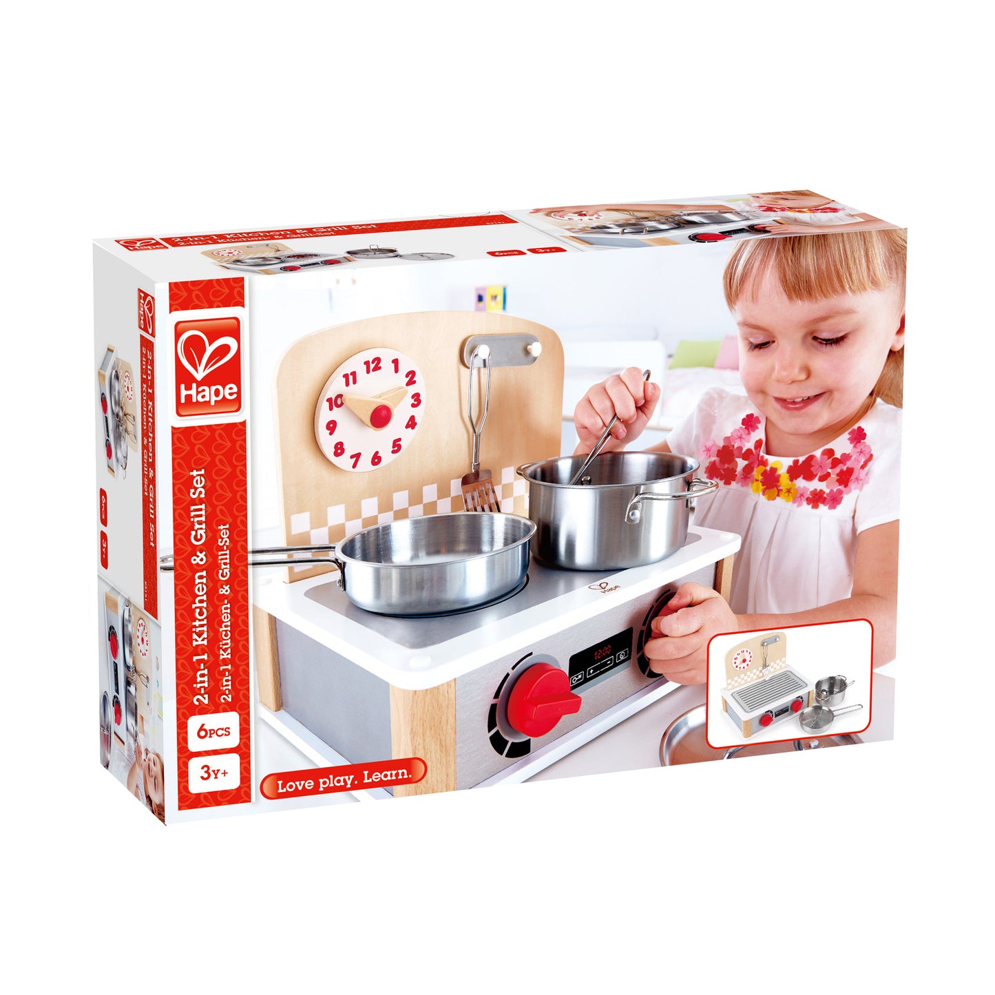 Hape 2-in-1 Kitchen & Grill Set