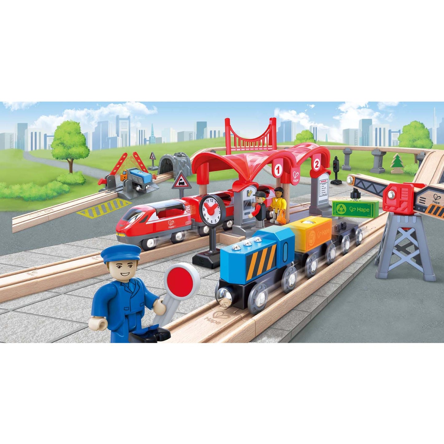 Hape Busy City Rail Set